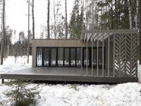 Прямоугольная панорамная беседка с террасой 8х8,6м, фото 5