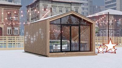 Ярмарочный домик "BARN HOUSE" 6х4м